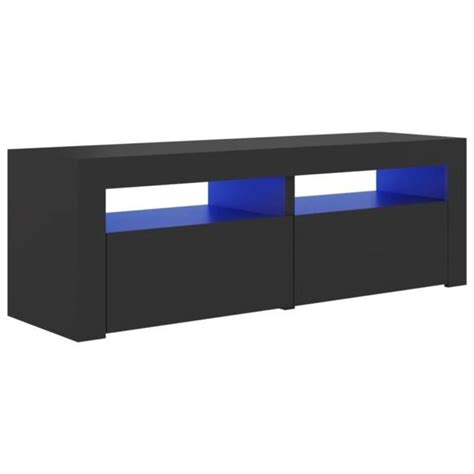 JILL SALE Meuble TV Banc TV Buffet de TV avec lumières LED Gris