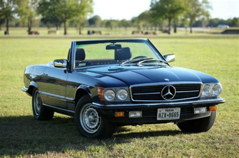 Mercedes 380SL 1983 Convertible Blue Excellent Condition Texas