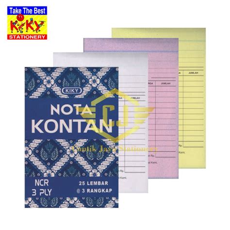 Jual Buku Nota KIKY Nota Kontan Kecil NCR 3ply 3 Rangkap Per BUKU