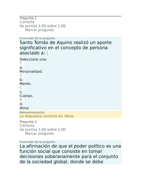 Prueba 1 Fundamentos De Las Politicas Sociales Pregunta 1 Correcta Se