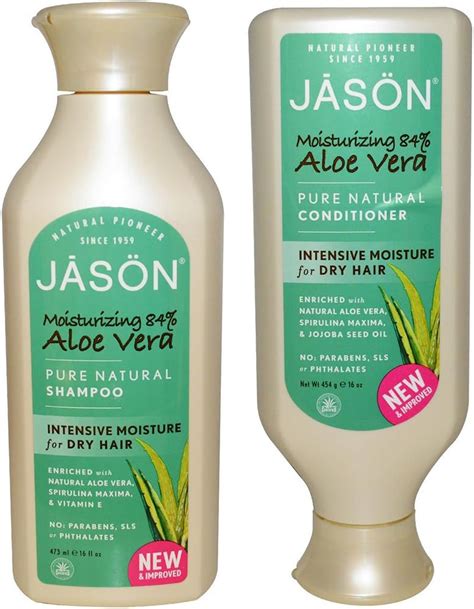 Jason All Natural Organic Aloe Vera Shampoo And Conditioner Bundle With