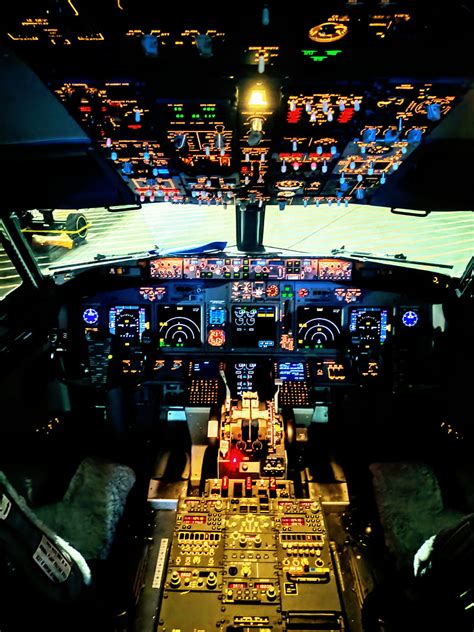 View From The Cockpit At Night Boeing 737-800 Cockpit,, 45% OFF