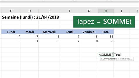 Comment Faire Une Somme Sur Excel Image To U