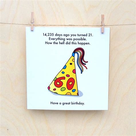 funny 60th birthday card funny birthday card funny 60 card.