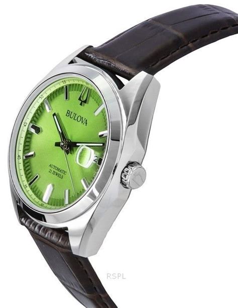 Bulova Surveyor Automatic Stainless Steel Light Green Dial 96B427 30M