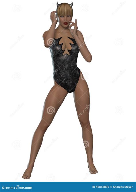 Devil In Lingerie Stock Illustration Illustration Of Party 46863896