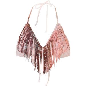 L Space Celestial Audrey Straight Fringe Bikini Top Women S Clothing