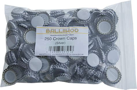 Balliihoo Pack Of 250 Crown Bottle Caps Silver Uk Home