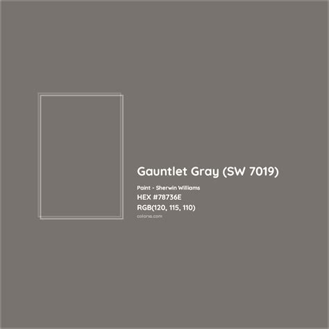 Gauntlet Gray (SW 7019) Complementary or Opposite Color Name and Code ...