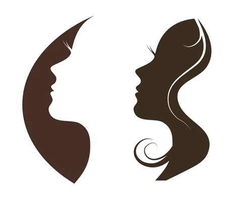 Silueta rostro mujer imágenes de stock de arte vectorial | Depositphotos