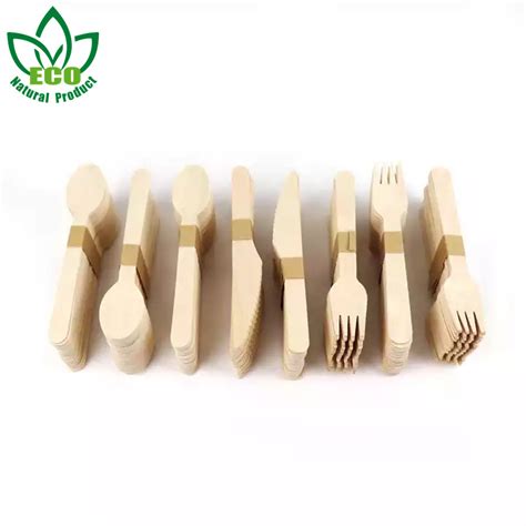 Natural Bamboo Biodegradable Disposable Bamboo Knife Disposable Cutlery