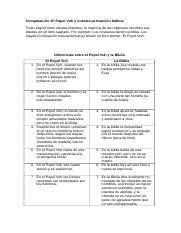 Popol Vuh y nuestra Percepcion Biblica docx Comparación El Popol Vuh