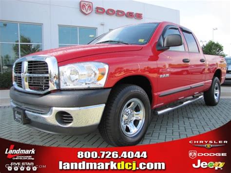 2008 Flame Red Dodge Ram 1500 Sxt Quad Cab 50600972 Photo 30 Car Color Galleries