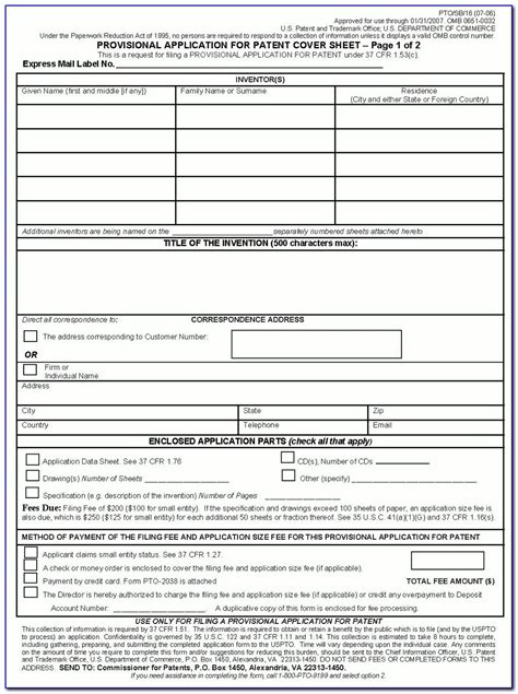 Provisional Patent Application Format India | prosecution2012