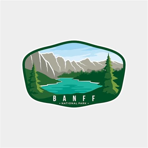 Premium Vector Banff National Park Emblem Patch Logo Illustration