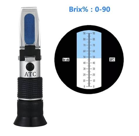 Jual Refraktometer Gula 90 Refractometer Brix 0 90 Sirup Cairan Manis