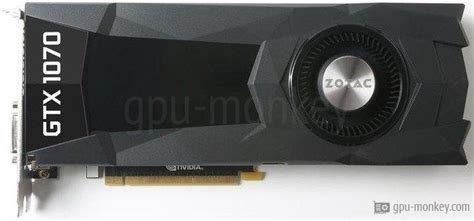 ZOTAC GeForce GTX 1070 OEM Benchmark and Specs