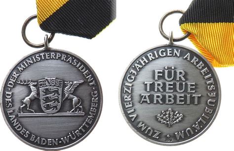 Gelegenheitsmedaillen Verdienstmedaille o J Silber Baden Württenberg