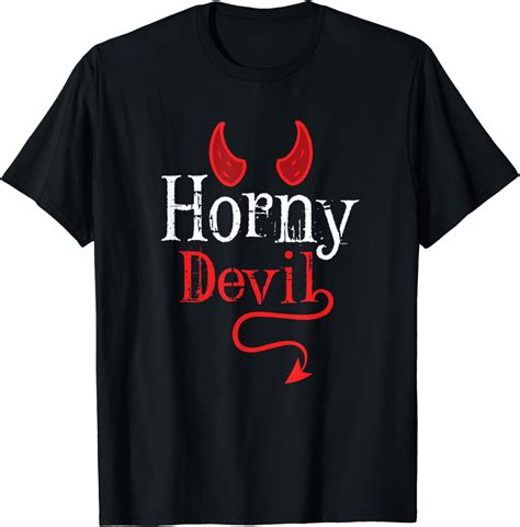 Horny Devil Sexy Fun Halloween Devil With Horns And Tail T Shirt Walmart