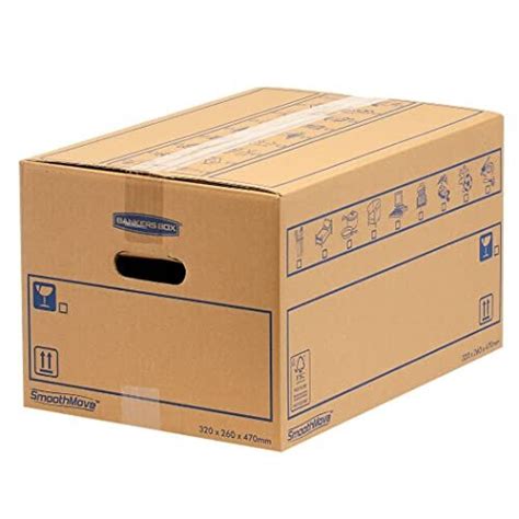 Bankers Box Large Strong Moving Boxes L Cflute Smoothmove Cardboard