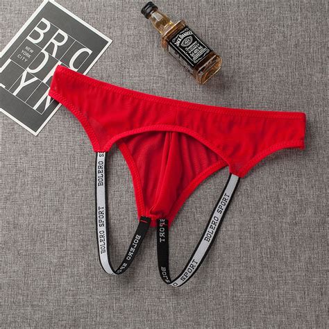 Jual COD Celana Dalam Pria Sexy Transparan G String Crotchless Pria Segitiga Thong Lingerie