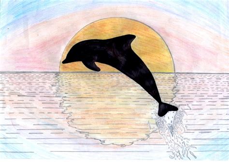 Dolphin Jumping Drawing at GetDrawings | Free download