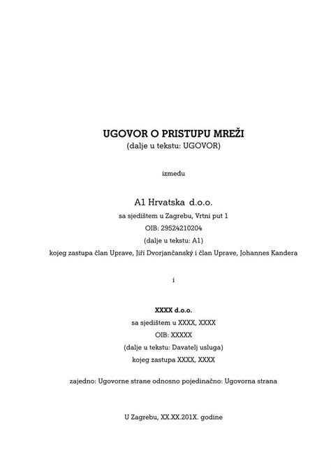 PDF UGOVOR O PRISTUPU MREŽI DOKUMEN TIPS