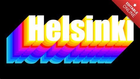 Helsinki D Retro Vintage Old School Generador De Efectos De Texto