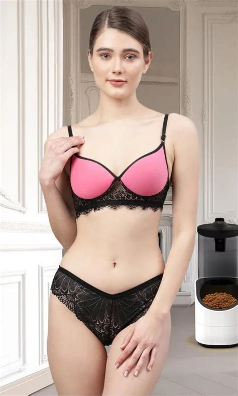 Buy Beach Curve Women Net Bra Panty Set For Lingerie Set Pack Of Color Pink Online