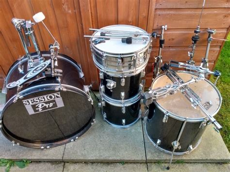 Drum Kit Session Pro Complete Kit With Stagg Cymbal Stands In