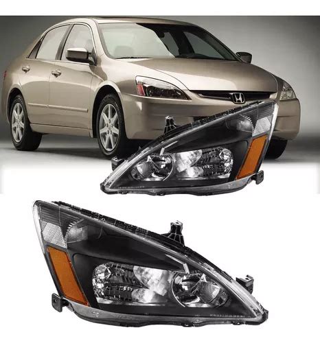 Par Faros Honda Accord 2003 2004 2005 2006 2007 Fondo Negro