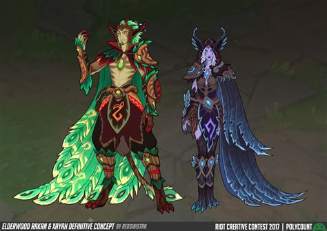 Elderwood Xayah Rakan Concept Wallpapers Fan Arts League Of