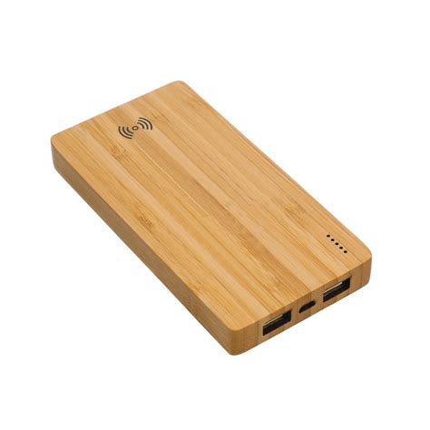 Customized Plank Mah Bamboo Wireless Power Bank Printfection