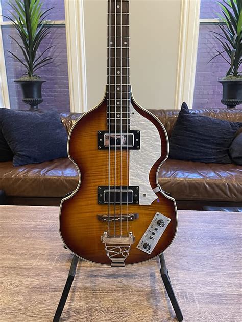 Rogue Vb100 Violin Beatle Bass Vintage Sunburst Reverb