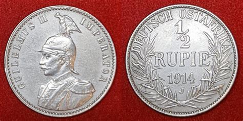 German East Africa Doa Deutsch Ostafrika Rupie Rupee J Wilhelm