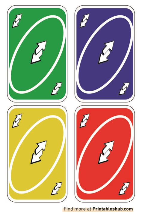 Free Printable Uno Reverse Cards Template Pdf