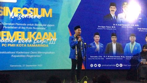 PMII Samarinda Resmi Membuka Pelatihan Kader Lanjut Ke 3 Sainuddin