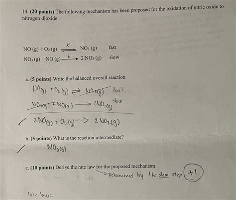 Solved Points The Following Mechanism Has Been Chegg