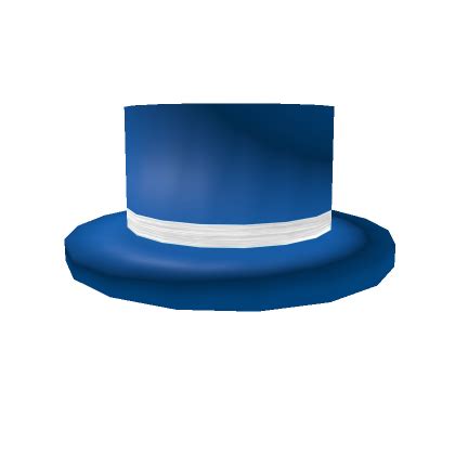 Haut-de-forme bleu à bande blanche - Roblox