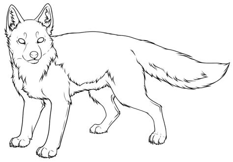 Fox Face Outline Coloring Pages