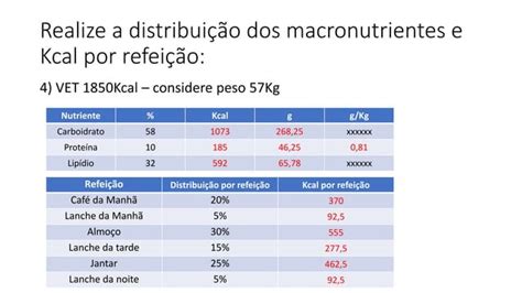 Aula Distribuição Macronutrientes Ex Gabarito Pdf