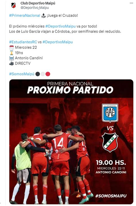 Próximos Partidos Deportivo Maipú Horarios Rivales Y Estadios