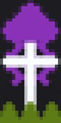 Purple Leaf Tree With White Trunk Banner Minecraft Banner