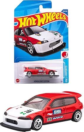 Amazon ホットウィール Hot Wheels ベーシックカー ホンダ シビック カスタム 才 HHF レッド ミニカーダイキャストカー ホビー