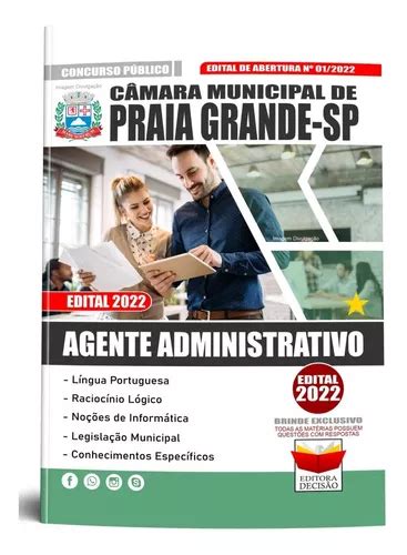 Apostila C Mara Praia Grande Sp Agente Adm Atualizada