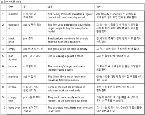 해커스 Toeic 토익 점수 Up 단어 Part 5 문제 프린트화면