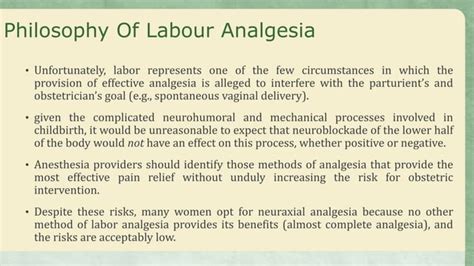 Labour Analgesia Ppt