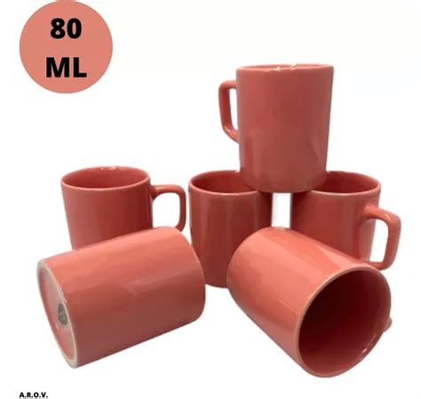 Conjunto Xícaras Canecas Pequenas Café Cerâmica Mini 80ml MercadoLivre