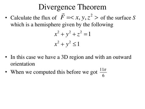 PPT - Divergence Theorem PowerPoint Presentation, free download - ID ...