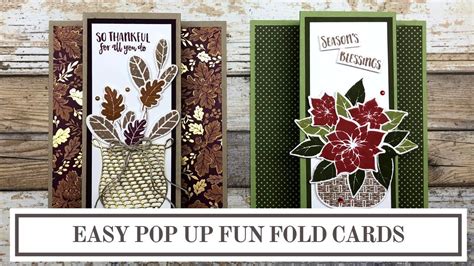 Fancy Fold Cards Folded Cards Fall Cards Christmas Cards Card